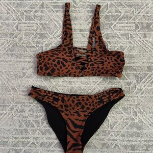 Leopard print bikini size small